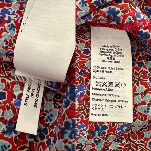 JCrew Classic-fit silk shirt in floral. Size 0. - Picture 8 of 16